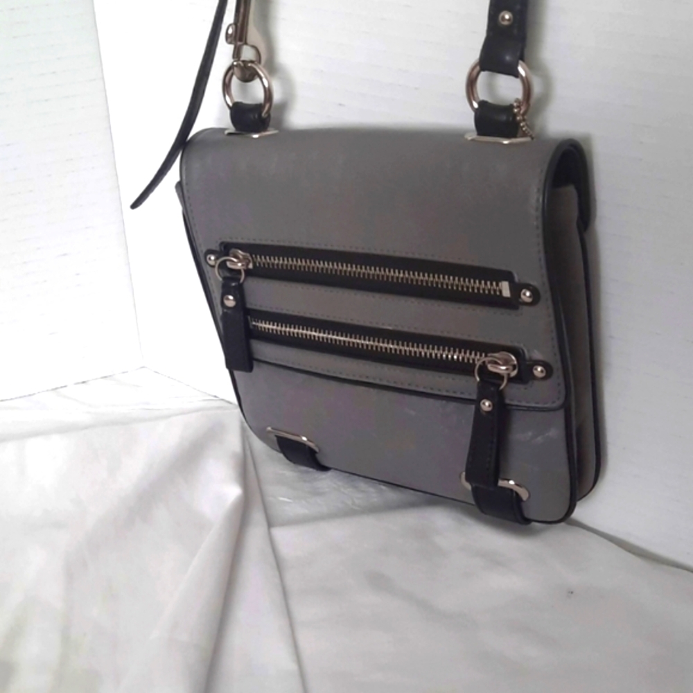 COACH NY Cambridge Moto Leather Zipper Crossbody Bag